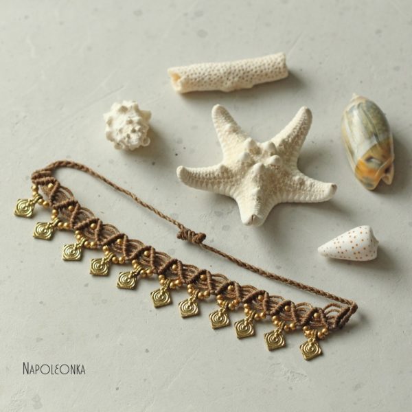 Индийские украшения браслет плетение макраме латунь купить фото Москва