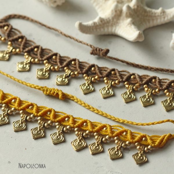 Индийские украшения браслет плетение макраме латунь купить фото Москва