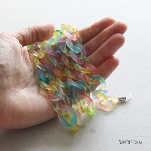 разноцветная пластиковая цепочка держатель для солнечных очков фото купить Москва